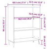 Hyllykaappi ruskea tammi 69,5x32,5x90 cm tekninen puu