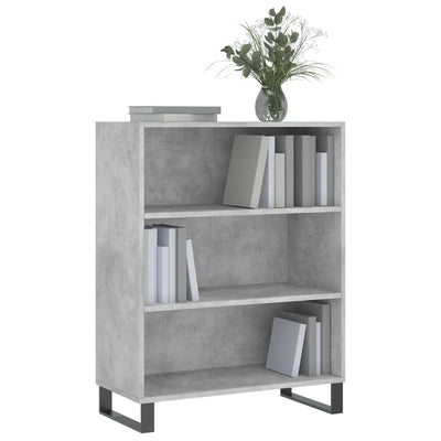 Hyllykaappi betoninharmaa 69,5x32,5x90 cm tekninen puu