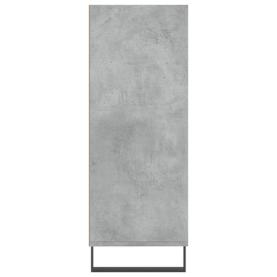 Hyllykaappi betoninharmaa 69,5x32,5x90 cm tekninen puu