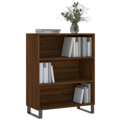 Hyllykaappi ruskea tammi 69,5x32,5x90 cm tekninen puu