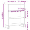 Hyllykaappi ruskea tammi 69,5x32,5x90 cm tekninen puu
