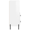 Valkoinen senkki Lixica 34,5x34x90cm (korkeakiilto, puinen)