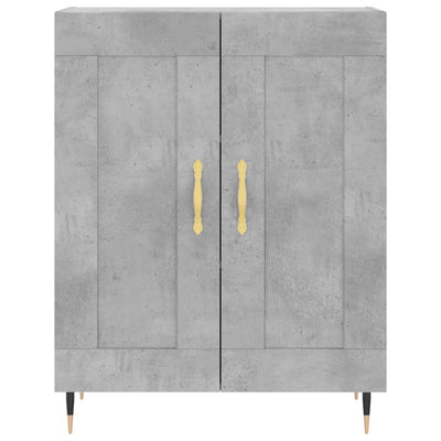Senkki betoninharmaa 69,5x34x90 cm tekninen puu