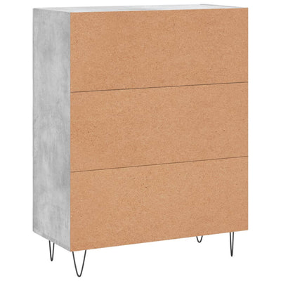 Senkki betoninharmaa 69,5x34x90 cm tekninen puu