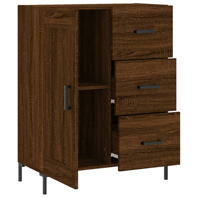 Senkki ruskea tammi 69,5x34x90 cm tekninen puu