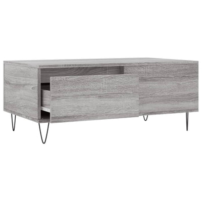 Sohvapöytä harmaa Sonoma 90x50x36,5 cm tekninen puu