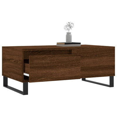 Sohvapöytä ruskea tammi 90x50x36,5 cm tekninen puu