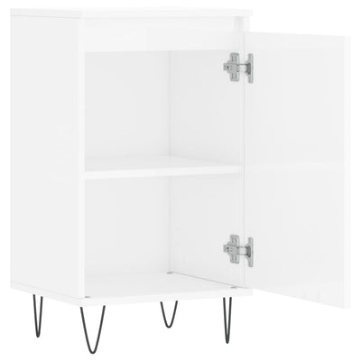 Senkit 2kpl korkeakiilto valkoinen 40x35x70 cm tekninen puu