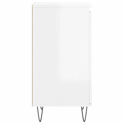 Senkit 2kpl korkeakiilto valkoinen 40x35x70 cm tekninen puu