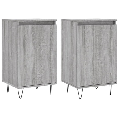 Senkit 2 kpl harmaa Sonoma 40x35x70 cm tekninen puu