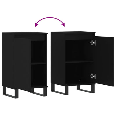 Senkit 2 kpl musta 40x35x70 cm tekninen puu