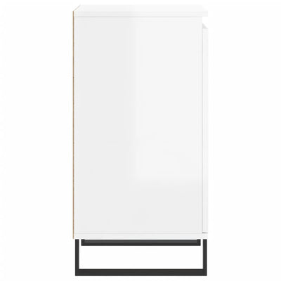 Senkit 2kpl korkeakiilto valkoinen 40x35x70 cm tekninen puu