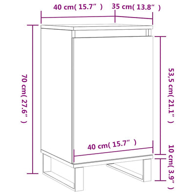 Senkki Sonoma tammi 40x35x70 cm tekninen puu