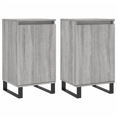 Senkit 2 kpl harmaa Sonoma 40x35x70 cm tekninen puu