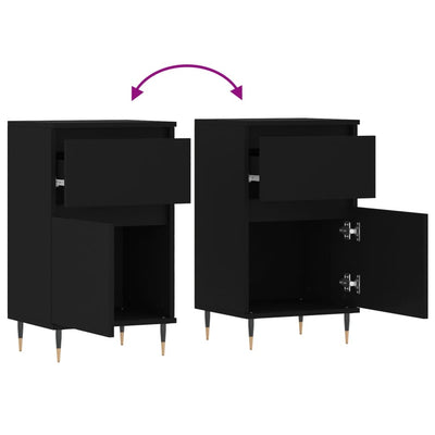 Senkit 2 kpl musta 40x35x70 cm tekninen puu
