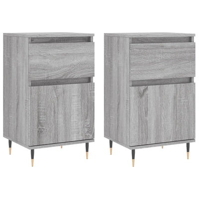 Senkit 2 kpl harmaa Sonoma 40x35x70 cm tekninen puu