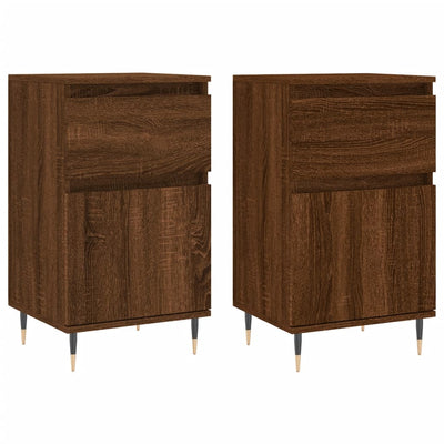 Senkit 2 kpl ruskea tammi 40x35x70 cm tekninen puu