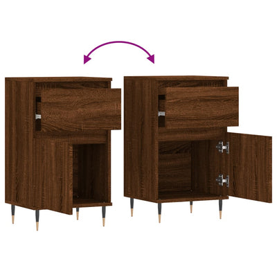 Senkit 2 kpl ruskea tammi 40x35x70 cm tekninen puu