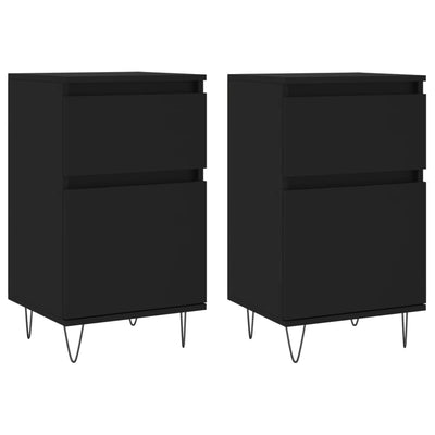 Senkit 2 kpl musta 40x35x70 cm tekninen puu