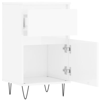 Senkit 2kpl korkeakiilto valkoinen 40x35x70 cm tekninen puu