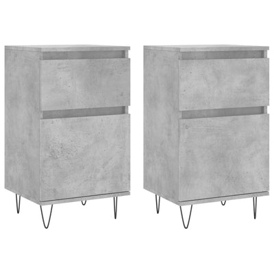 Senkit 2 kpl betoninharmaa 40x35x70 cm tekninen puu