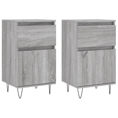 Senkit 2 kpl harmaa Sonoma 40x35x70 cm tekninen puu