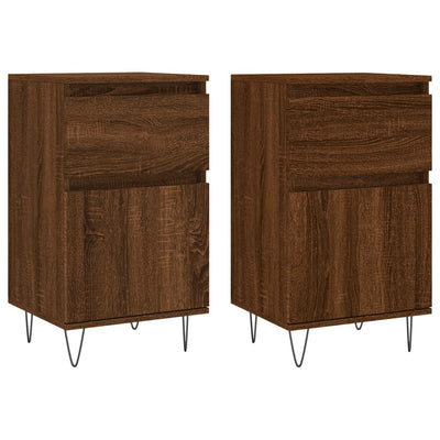 Senkit 2 kpl ruskea tammi 40x35x70 cm tekninen puu