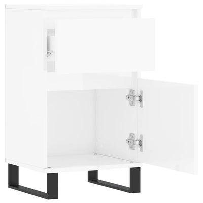 Senkit 2kpl korkeakiilto valkoinen 40x35x70 cm tekninen puu