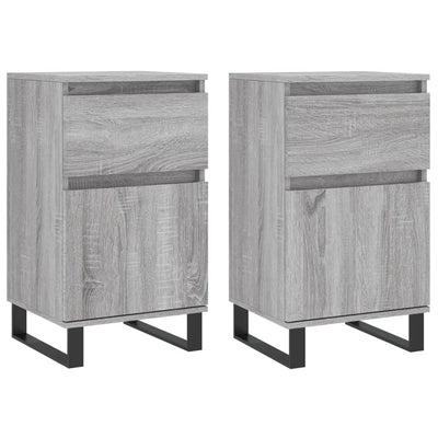 Senkit 2 kpl harmaa Sonoma 40x35x70 cm tekninen puu