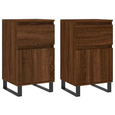 Senkit 2 kpl ruskea tammi 40x35x70 cm tekninen puu