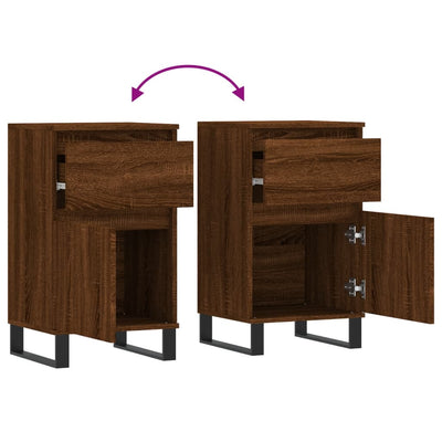 Senkit 2 kpl ruskea tammi 40x35x70 cm tekninen puu