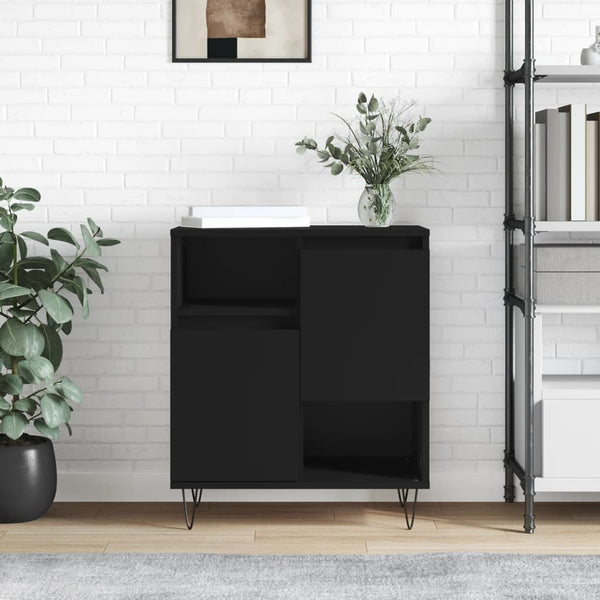 Senkki musta 60x35x70 cm tekninen puu