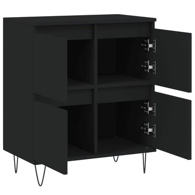 Senkki musta 60x35x70 cm tekninen puu