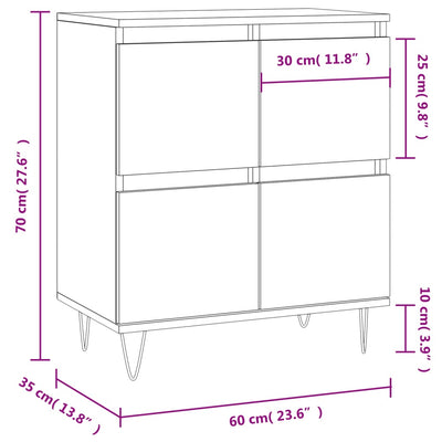 Senkki musta 60x35x70 cm tekninen puu