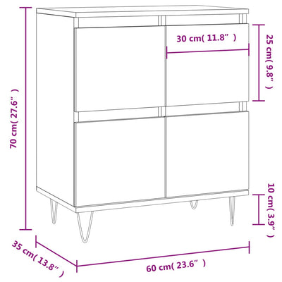 Senkki Sonoma tammi 60x35x70 cm tekninen puu