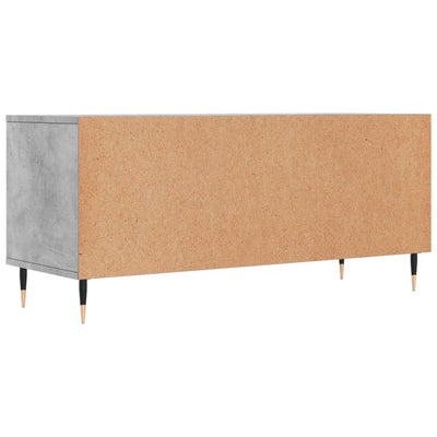 TV-taso betoninharmaa 100x34,5x44,5 cm tekninen puu