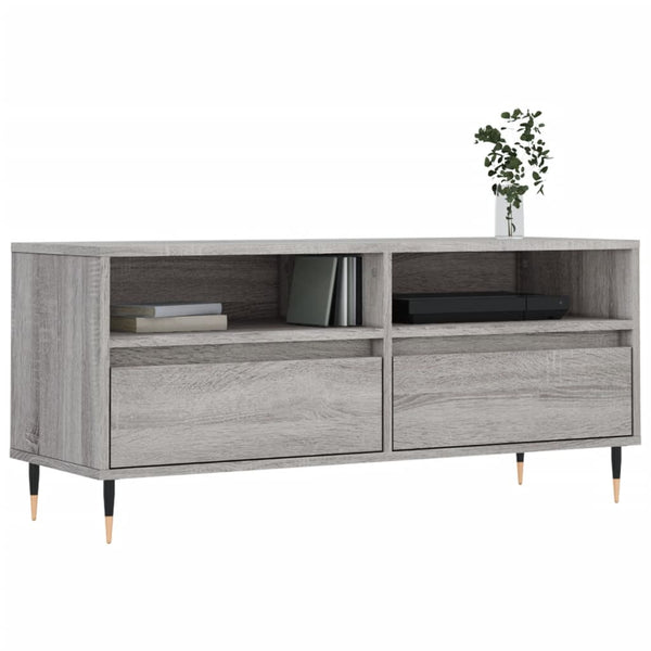 Sonoma TV-taso harmaa 100x34,5x44,5 cm teknisestä puusta