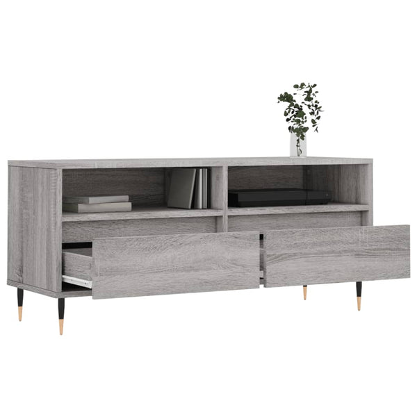 Sonoma TV-taso harmaa 100x34,5x44,5 cm teknisestä puusta