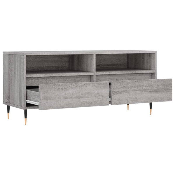 Sonoma TV-taso harmaa 100x34,5x44,5 cm teknisestä puusta