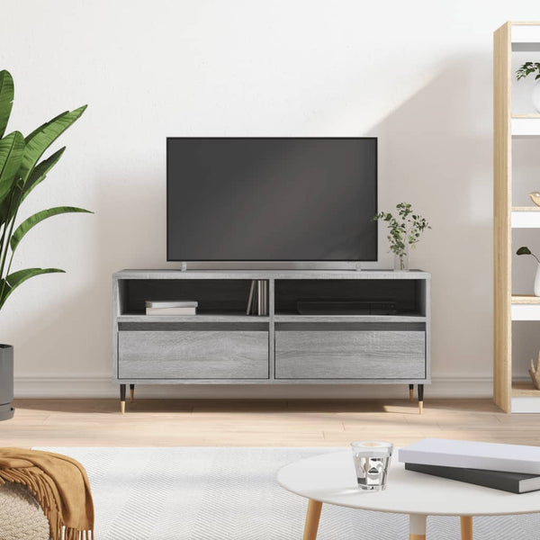 Sonoma TV-taso harmaa 100x34,5x44,5 cm teknisestä puusta