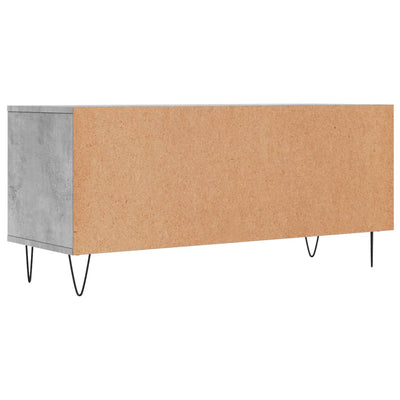TV-taso betoninharmaa 100x34,5x44,5 cm tekninen puu