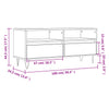 TV-taso betoninharmaa 100x34,5x44,5 cm tekninen puu