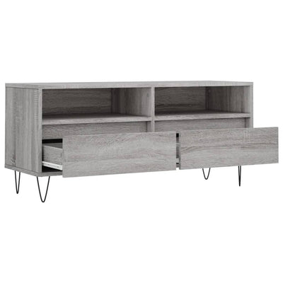 TV-taso harmaa Sonoma 100x34,5x44,5 cm tekninen puu