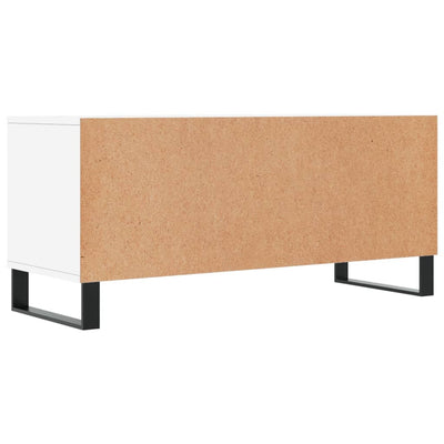 TV-taso valkoinen 100x34,5x44,5 cm tekninen puu
