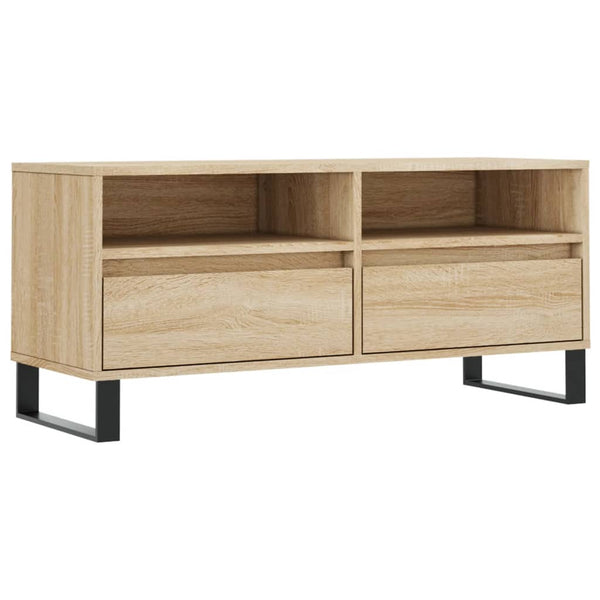 TV-taso 100x34,5x44,5 cm teknisestä puusta, Sonoma-tammi