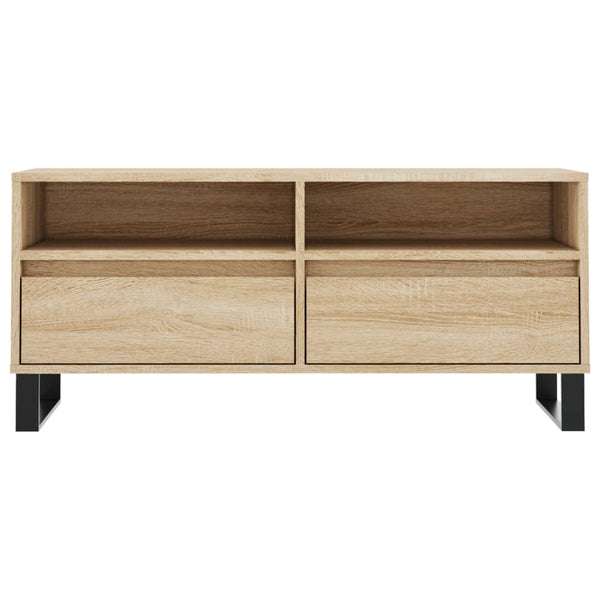 TV-taso 100x34,5x44,5 cm teknisestä puusta, Sonoma-tammi