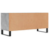 TV-taso teknisestä puusta, mitat 100x34,5x44,5 cm, väri betoninharmaa