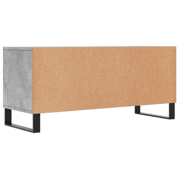 TV-taso teknisestä puusta, mitat 100x34,5x44,5 cm, väri betoninharmaa
