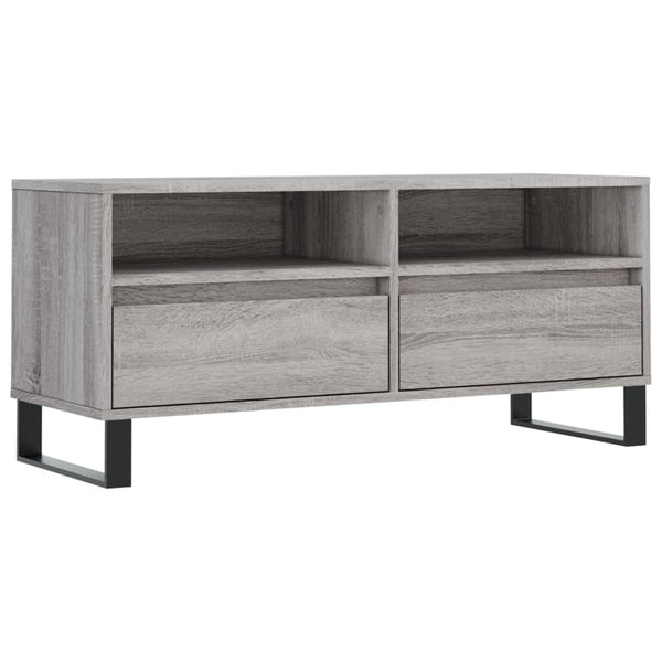 Harmaa Sonoma TV-taso 100x34,5x44,5 cm teknisestä puusta