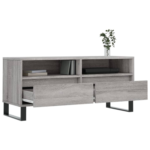 Harmaa Sonoma TV-taso 100x34,5x44,5 cm teknisestä puusta